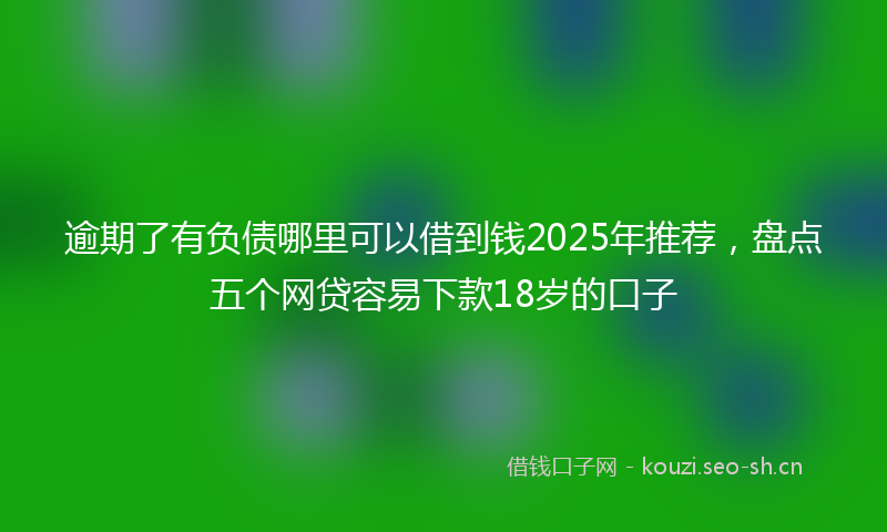 逾期了有负债哪里可以借到钱2025年推荐，盘点五个网贷容易下款18岁的口子