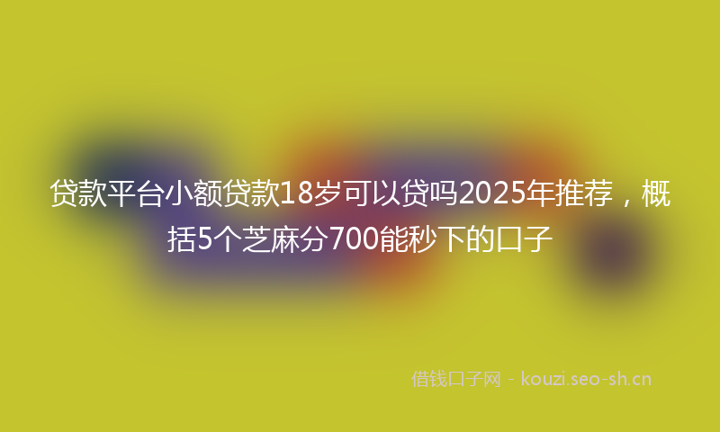 贷款平台小额贷款18岁可以贷吗2025年推荐,概括5个芝麻分700能秒下的口子