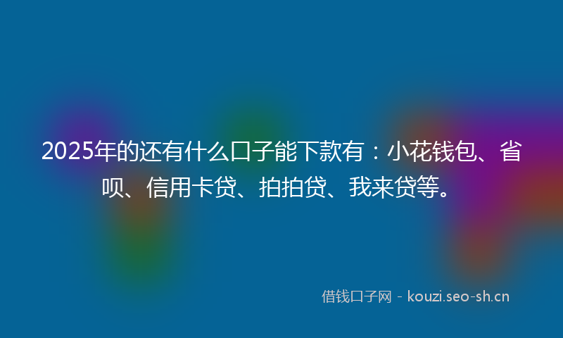 2025年的还有什么口子能下款有：小花钱包、省呗、信用卡贷、拍拍贷、我来贷等。