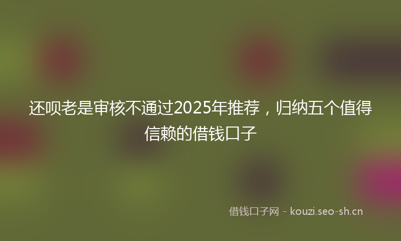 还呗老是审核不通过2025年推荐,归纳五个值得信赖的借钱口子