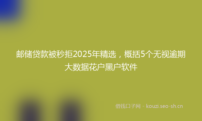 邮储贷款被秒拒2025年精选，概括5个无视逾期大数据花户黑户软件