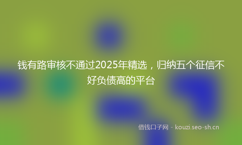 钱有路审核不通过2025年精选，归纳五个征信不好负债高的平台