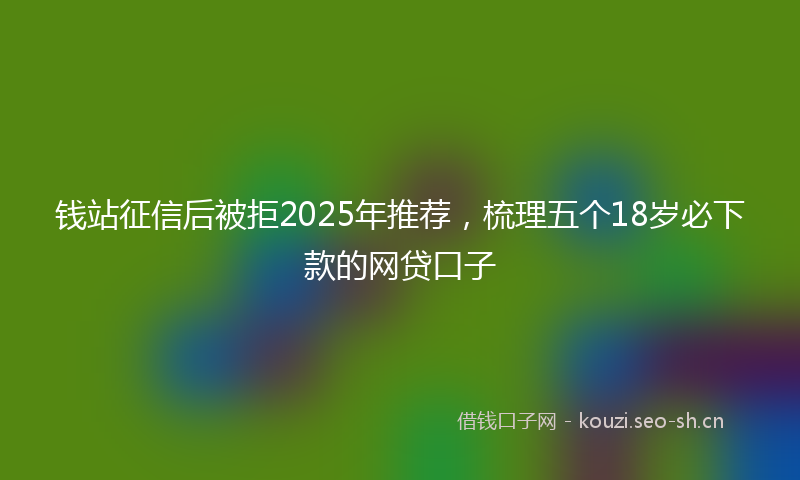钱站征信后被拒2025年推荐，梳理五个18岁必下款的网贷口子