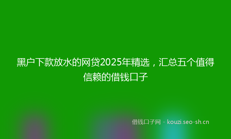 黑户下款放水的网贷2025年精选，汇总五个值得信赖的借钱口子
