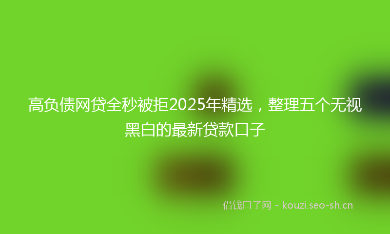 高负债网贷全秒被拒2025年精选，整理五个无视黑白的最新贷款口子