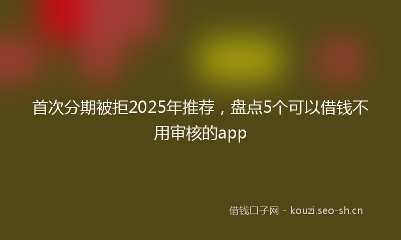 首次分期被拒2025年推荐，盘点5个可以借钱不用审核的app