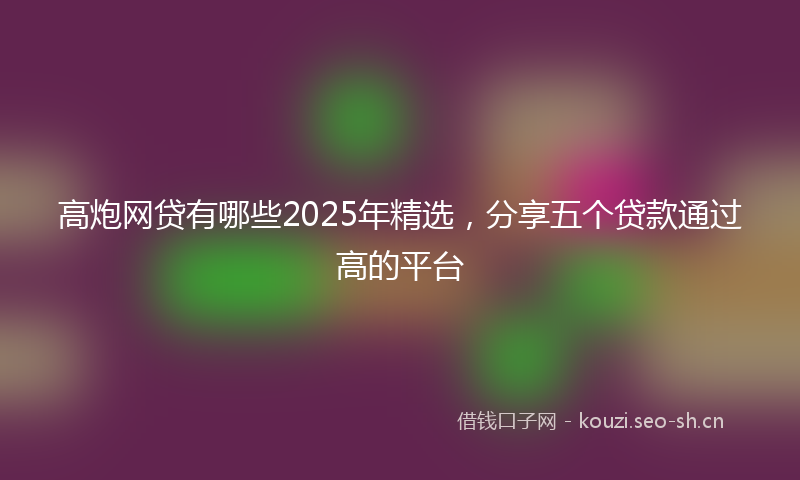 高炮网贷有哪些2025年精选，分享五个贷款通过高的平台
