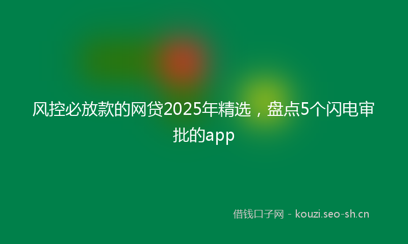 风控必放款的网贷2025年精选，盘点5个闪电审批的app