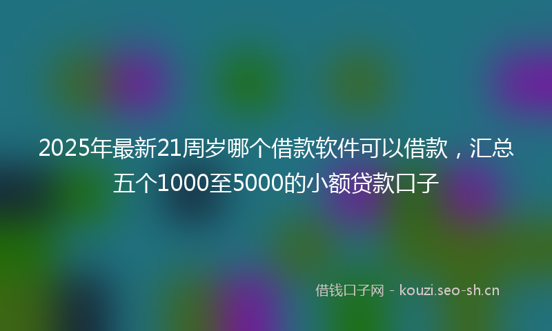 2025年最新21周岁哪个借款软件可以借款，汇总五个1000至5000的小额贷款口子