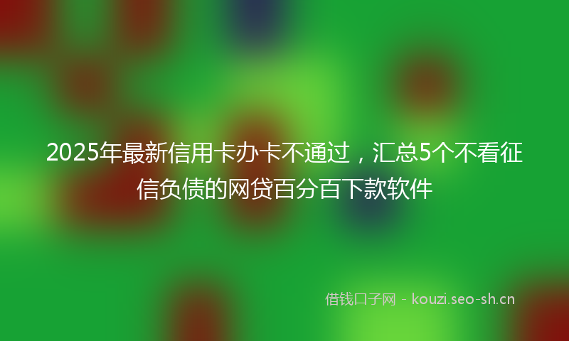 2025年最新信用卡办卡不通过，汇总5个不看征信负债的网贷百分百下款软件