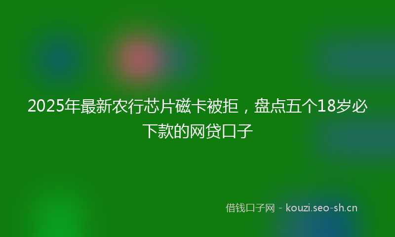 2025年最新农行芯片磁卡被拒，盘点五个18岁必下款的网贷口子