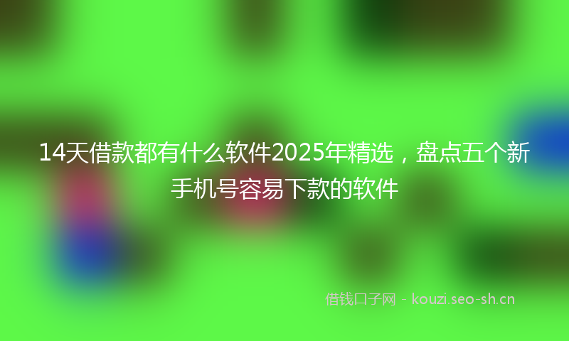 14天借款都有什么软件2025年精选,盘点五个新手机号容易下款的软件