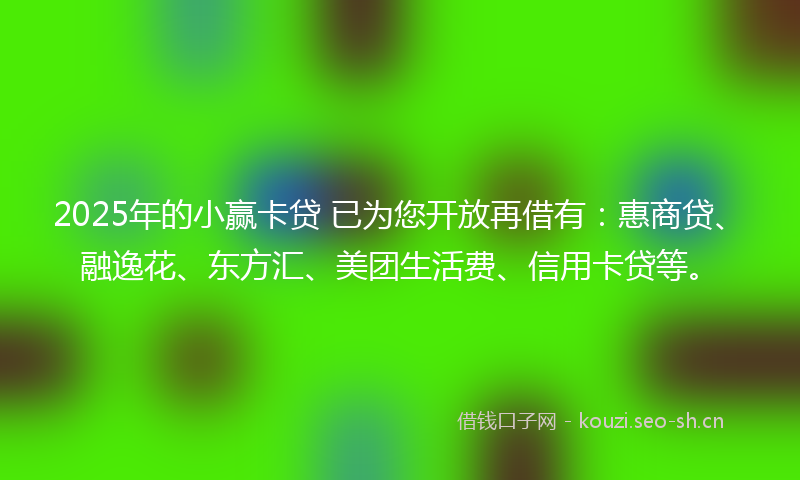 2025年的小赢卡贷 已为您开放再借有：惠商贷、融逸花、东方汇、美团生活费、信用卡贷等。