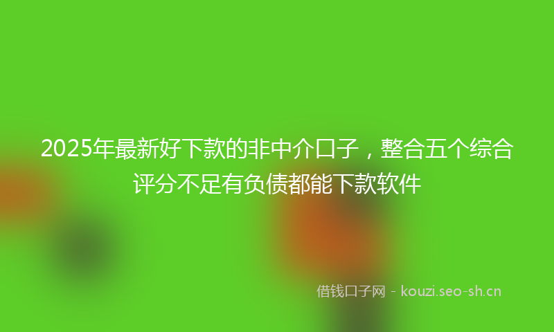 2025年最新好下款的非中介口子，整合五个综合评分不足有负债都能下款软件