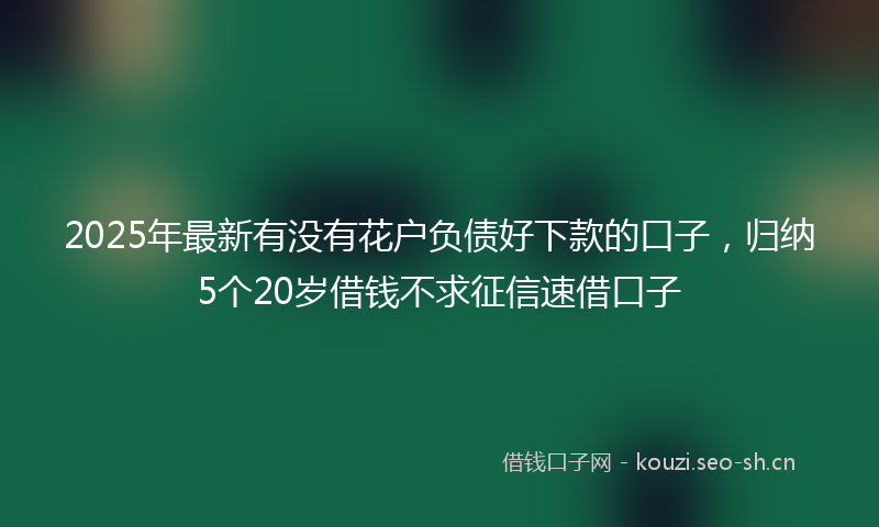 2025年最新有没有花户负债好下款的口子，归纳5个20岁借钱不求征信速借口子