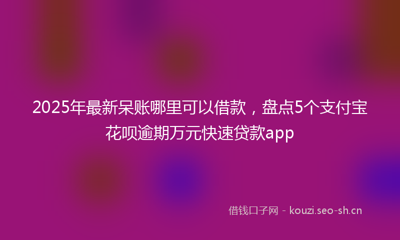 2025年最新呆账哪里可以借款，盘点5个支付宝花呗逾期万元快速贷款app
