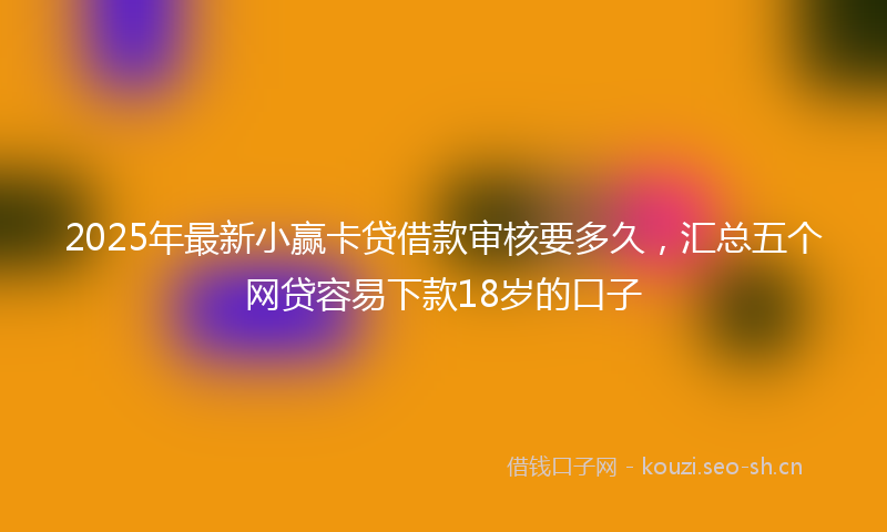 2025年最新小赢卡贷借款审核要多久，汇总五个网贷容易下款18岁的口子