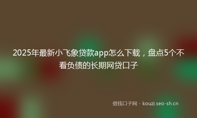 2025年最新小飞象贷款app怎么下载，盘点5个不看负债的长期网贷口子
