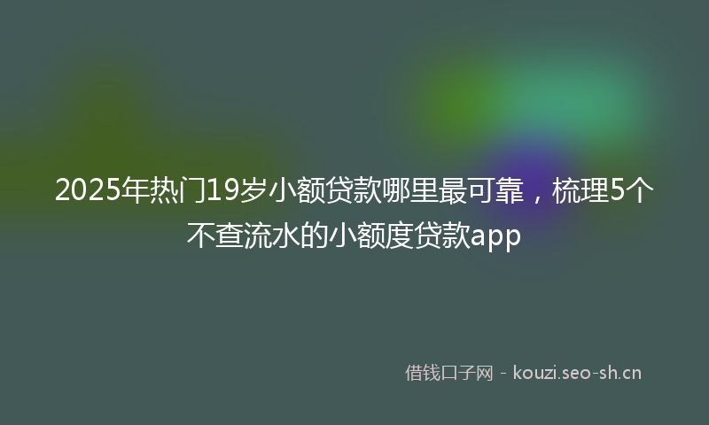 2025年热门19岁小额贷款哪里最可靠，梳理5个不查流水的小额度贷款app