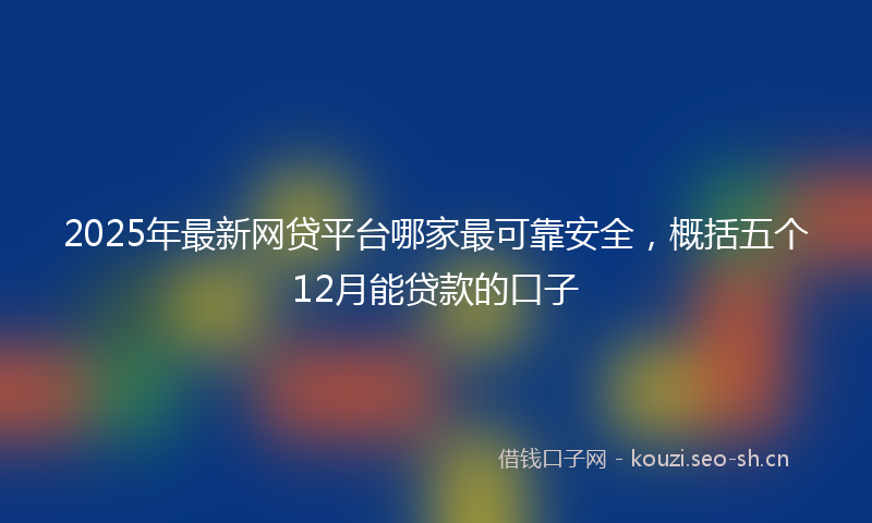 2025年最新网贷平台哪家最可靠安全，概括五个12月能贷款的口子