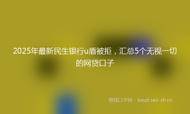 2025年最新民生银行u盾被拒，汇总5个无视一切的网贷口子