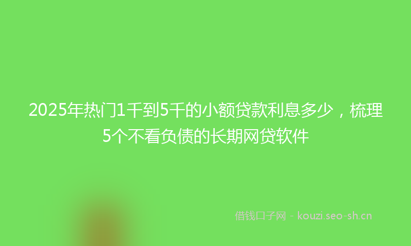 2025年热门1千到5千的小额贷款利息多少，梳理5个不看负债的长期网贷软件