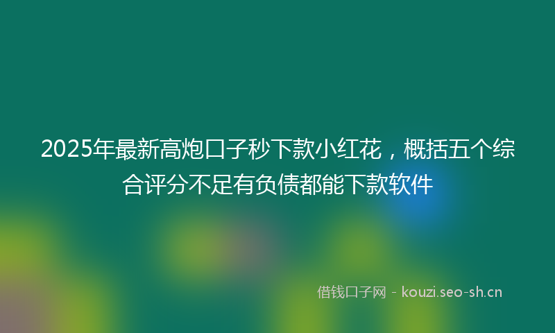 2025年最新高炮口子秒下款小红花，概括五个综合评分不足有负债都能下款软件