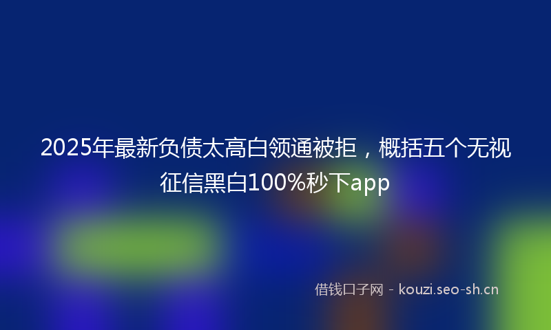 2025年最新负债太高白领通被拒，概括五个无视征信黑白100%秒下app