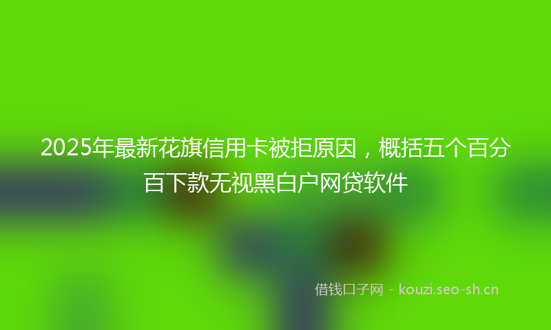 2025年最新花旗信用卡被拒原因，概括五个百分百下款无视黑白户网贷软件