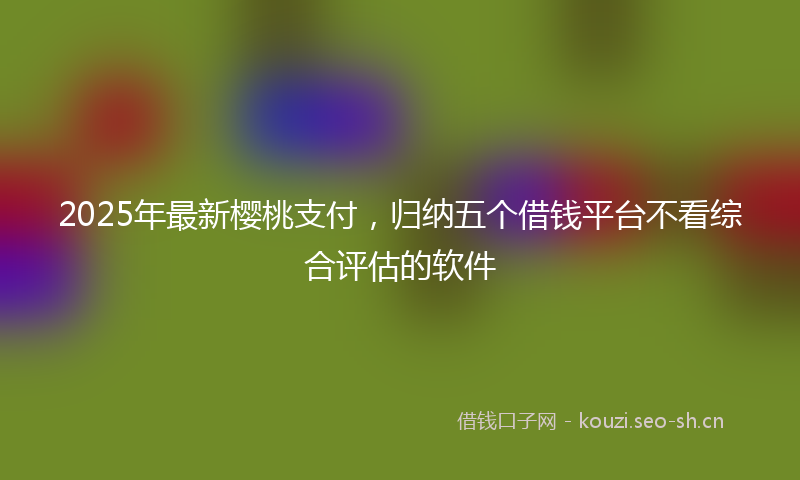 2025年最新樱桃支付，归纳五个借钱平台不看综合评估的软件