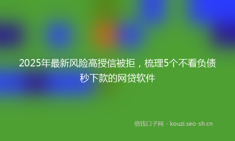 2025年最新风险高授信被拒，梳理5个不看负债秒下款的网贷软件