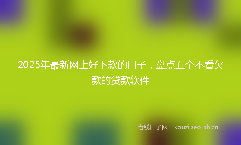 2025年最新网上好下款的口子，盘点五个不看欠款的贷款软件