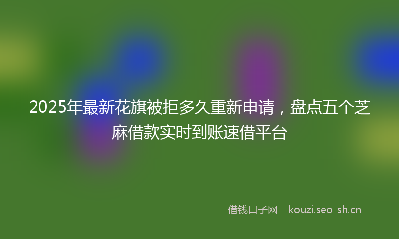 2025年最新花旗被拒多久重新申请，盘点五个芝麻借款实时到账速借平台