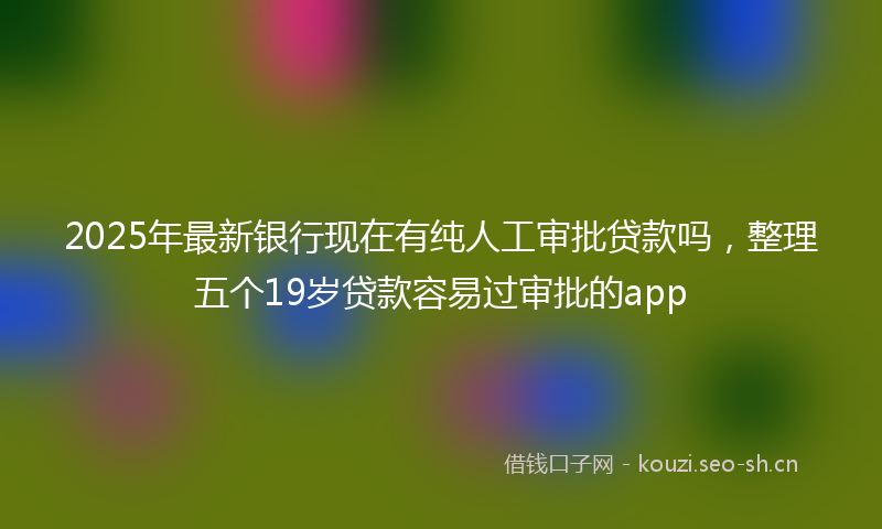 2025年最新银行现在有纯人工审批贷款吗，整理五个19岁贷款容易过审批的app