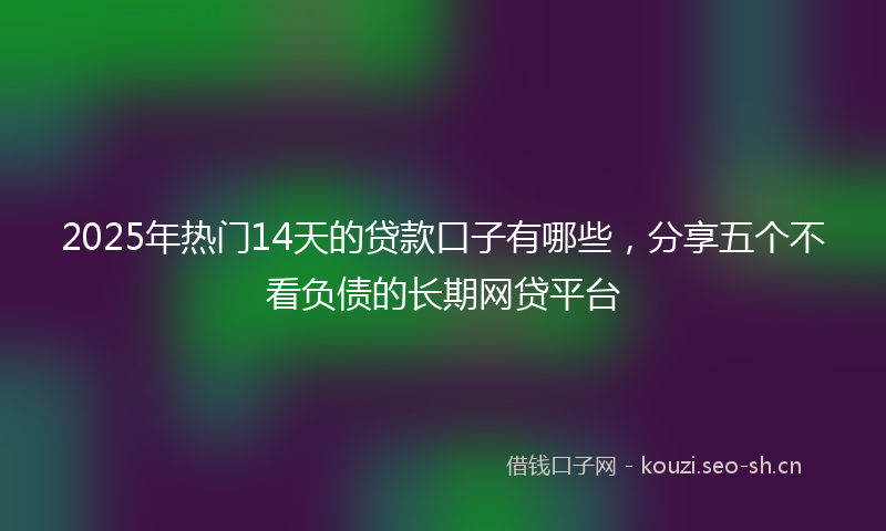 2025年热门14天的贷款口子有哪些，分享五个不看负债的长期网贷平台