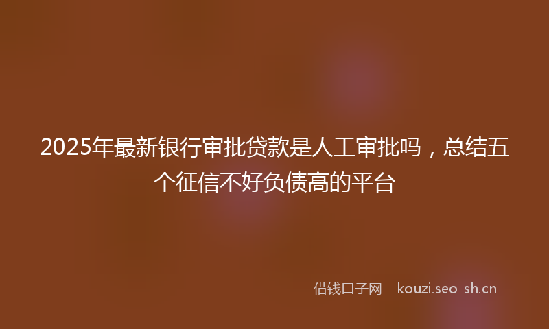 2025年最新银行审批贷款是人工审批吗，总结五个征信不好负债高的平台