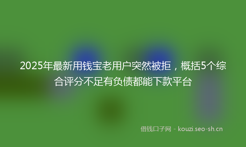 2025年最新用钱宝老用户突然被拒，概括5个综合评分不足有负债都能下款平台