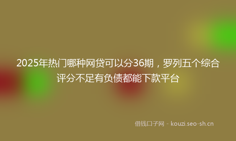 2025年热门哪种网贷可以分36期，罗列五个综合评分不足有负债都能下款平台