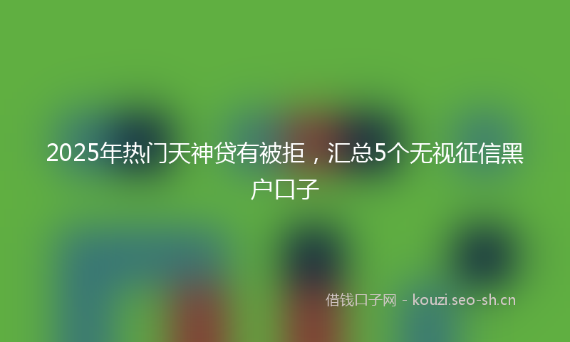 2025年热门天神贷有被拒，汇总5个无视征信黑户口子