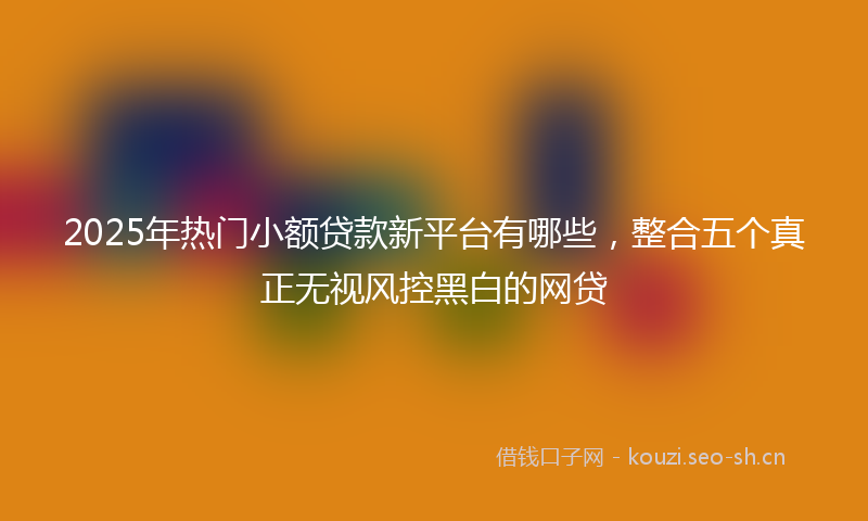 2025年热门小额贷款新平台有哪些，整合五个真正无视风控黑白的网贷