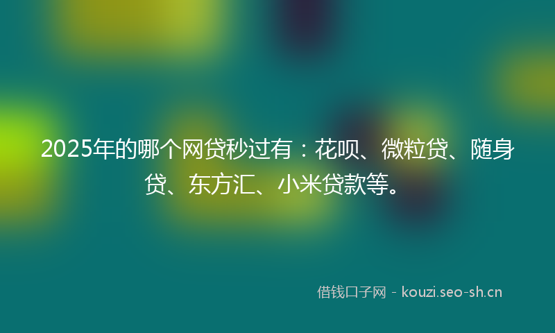 2025年的哪个网贷秒过有：花呗、微粒贷、随身贷、东方汇、小米贷款等。