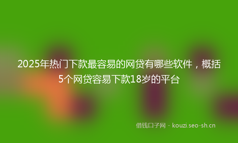 2025年热门下款最容易的网贷有哪些软件，概括5个网贷容易下款18岁的平台