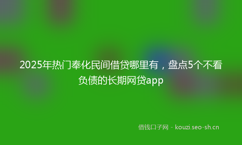 2025年热门奉化民间借贷哪里有，盘点5个不看负债的长期网贷app