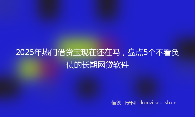 2025年热门借贷宝现在还在吗，盘点5个不看负债的长期网贷软件