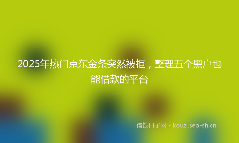 2025年热门京东金条突然被拒，整理五个黑户也能借款的平台