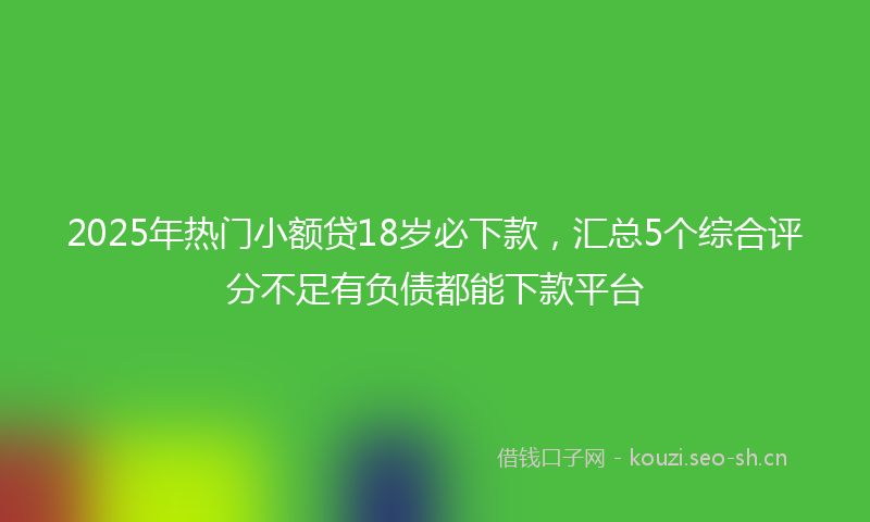 2025年热门小额贷18岁必下款，汇总5个综合评分不足有负债都能下款平台