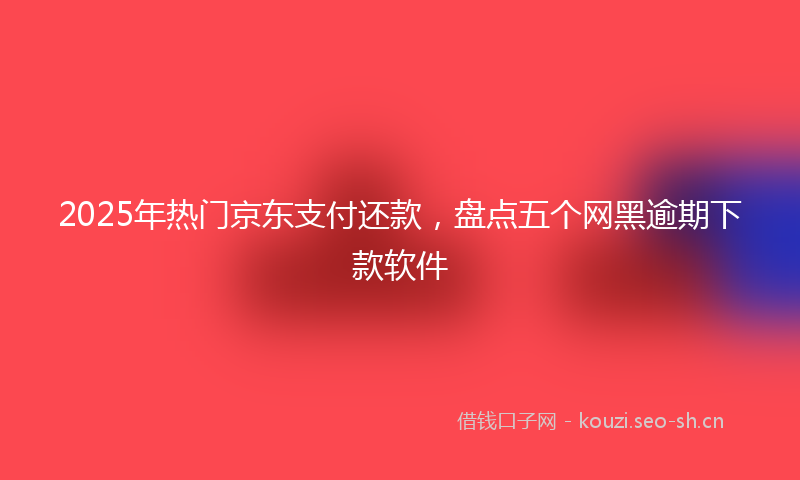 2025年热门京东支付还款，盘点五个网黑逾期下款软件