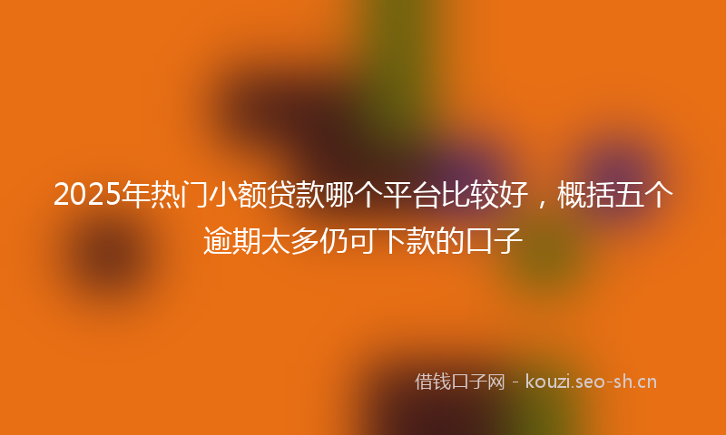 2025年热门小额贷款哪个平台比较好，概括五个逾期太多仍可下款的口子