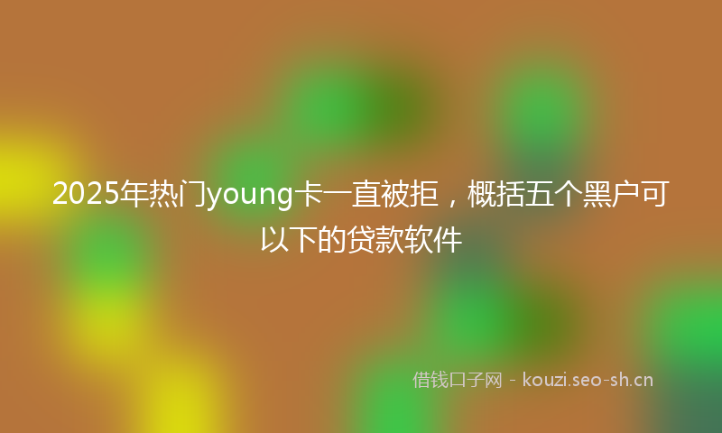 2025年热门young卡一直被拒，概括五个黑户可以下的贷款软件