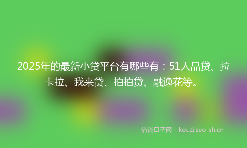 2025年的最新小贷平台有哪些有：51人品贷、拉卡拉、我来贷、拍拍贷、融逸花等。